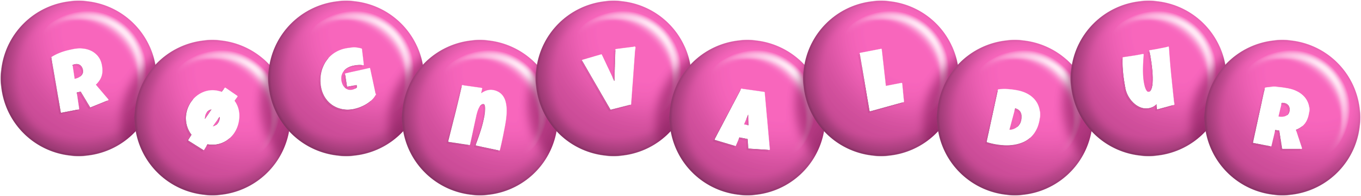 Røgnvaldur candy-pink logo