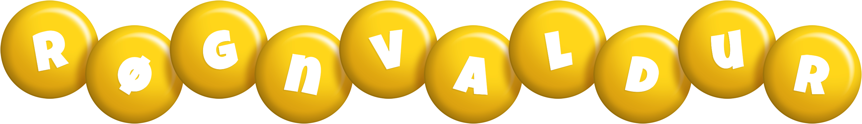 Røgnvaldur candy-yellow logo