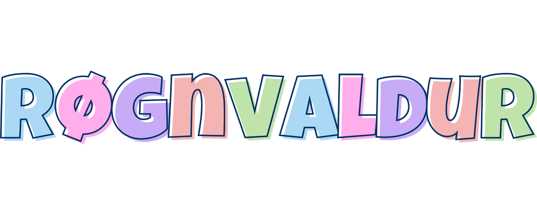 Røgnvaldur pastel logo