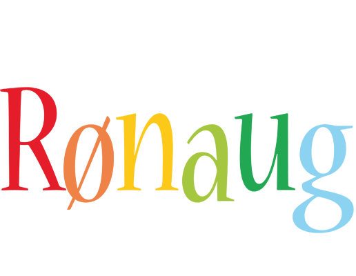Rønaug birthday logo