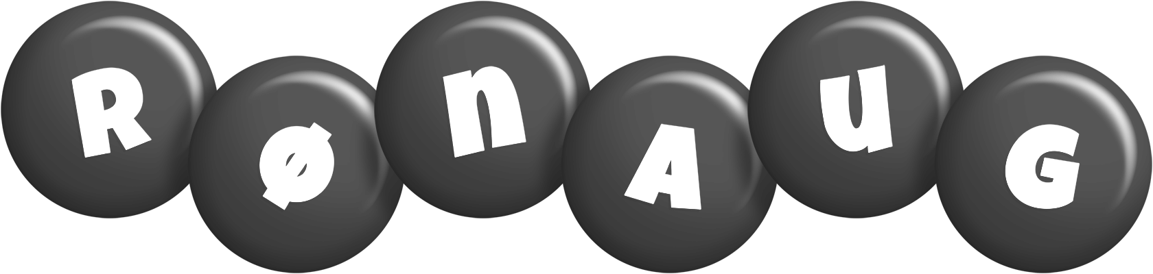 Rønaug candy-black logo