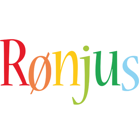 Rønjus birthday logo