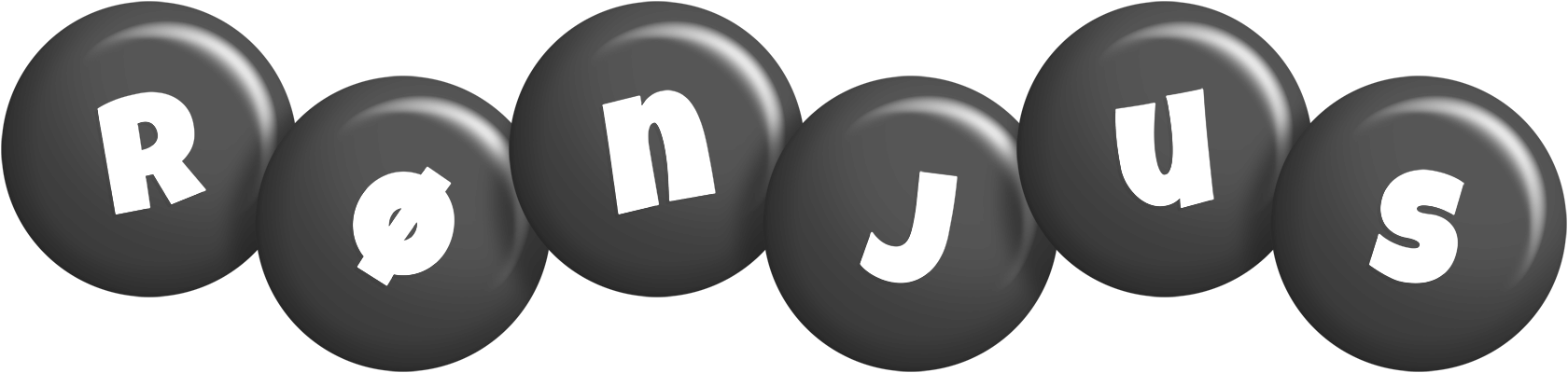 Rønjus candy-black logo