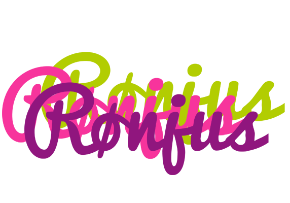 Rønjus flowers logo