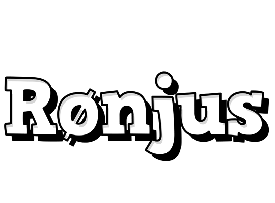 Rønjus snowing logo