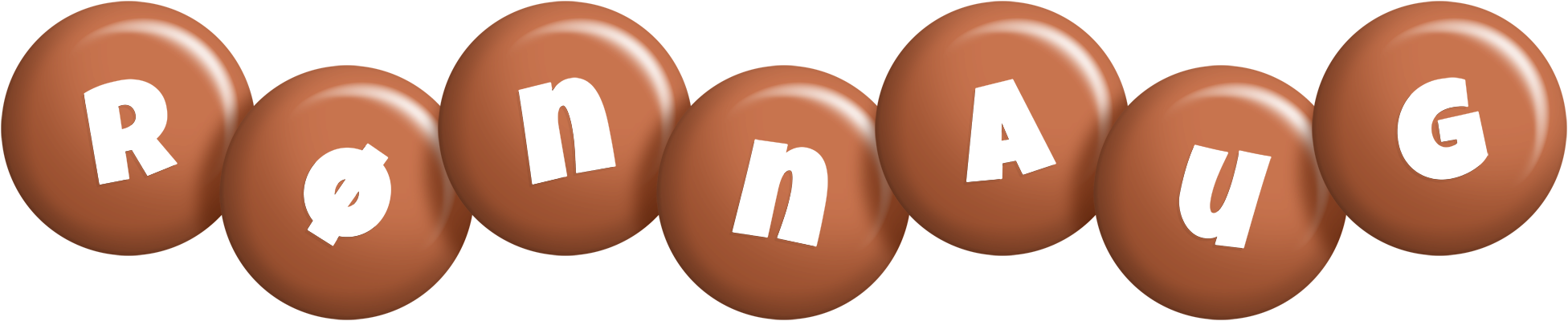 Rønnaug candy-brown logo