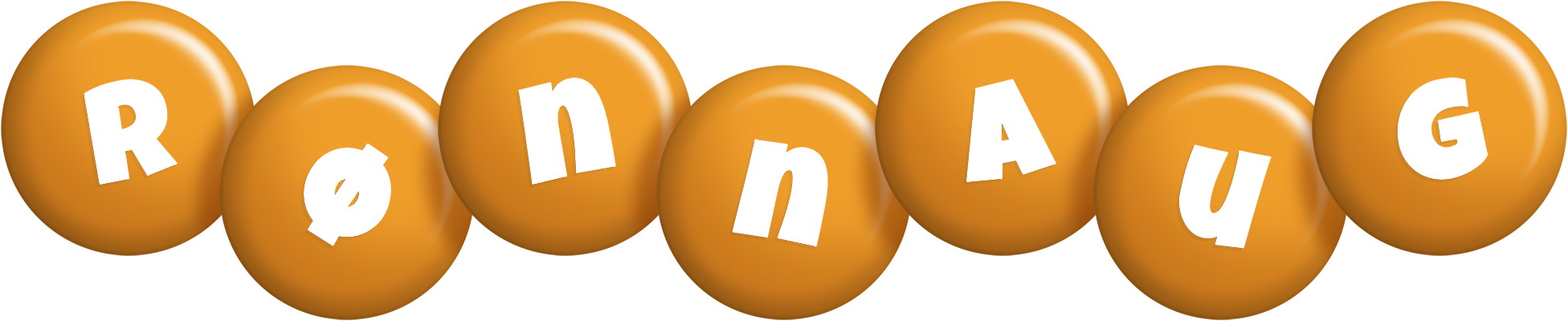 Rønnaug candy-orange logo