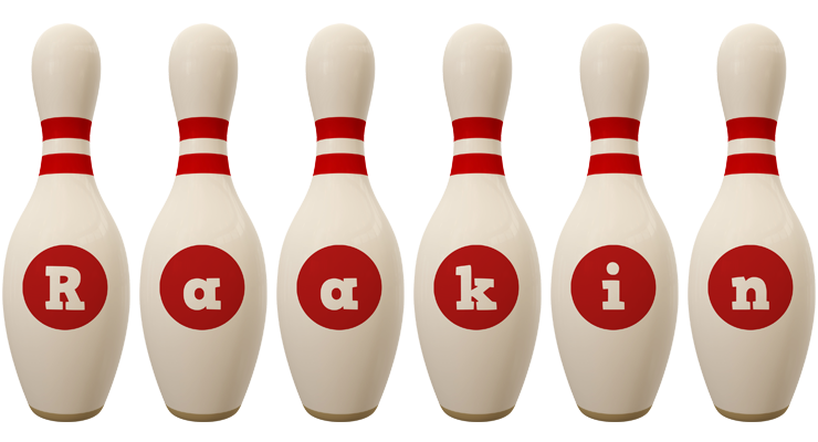 Raakin bowling-pin logo