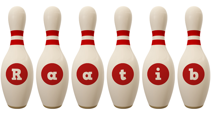Raatib bowling-pin logo