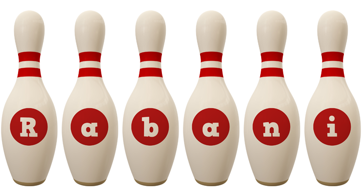 Rabani bowling-pin logo