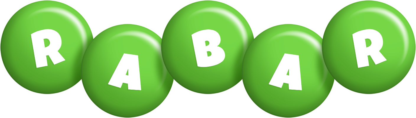 Rabar candy-green logo