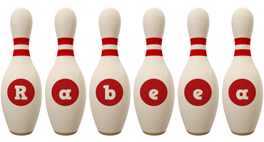 Rabeea bowling-pin logo