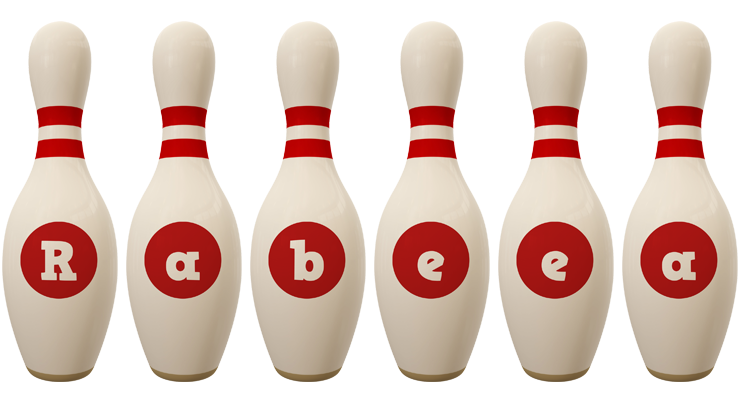 Rabeea bowling-pin logo