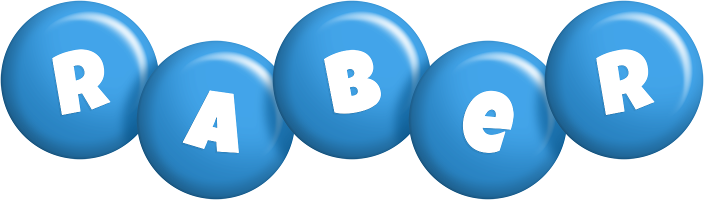 Raber candy-blue logo