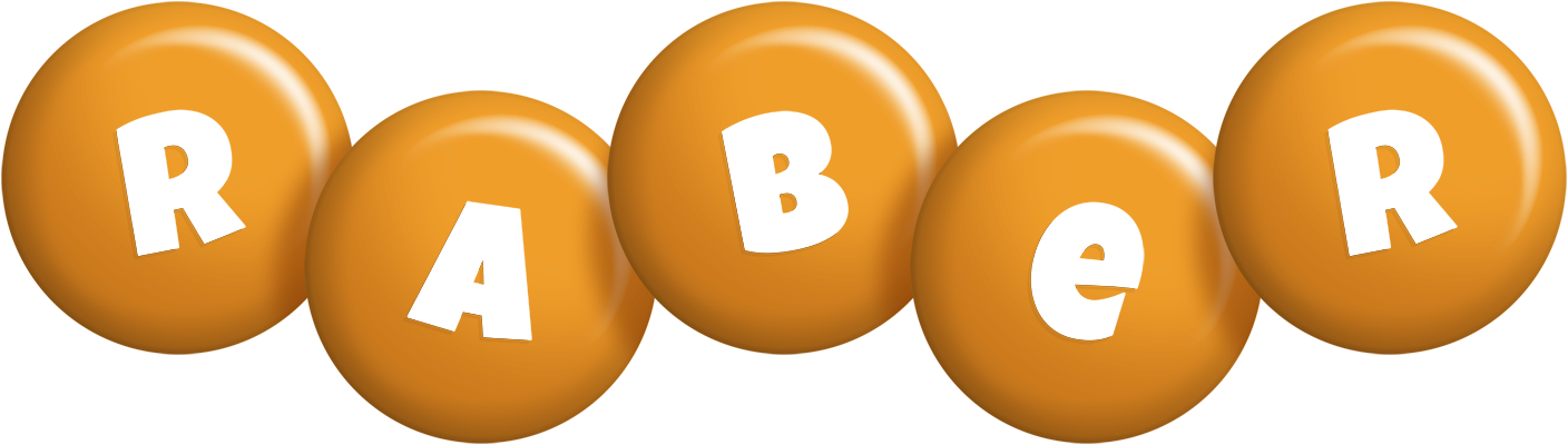 Raber candy-orange logo