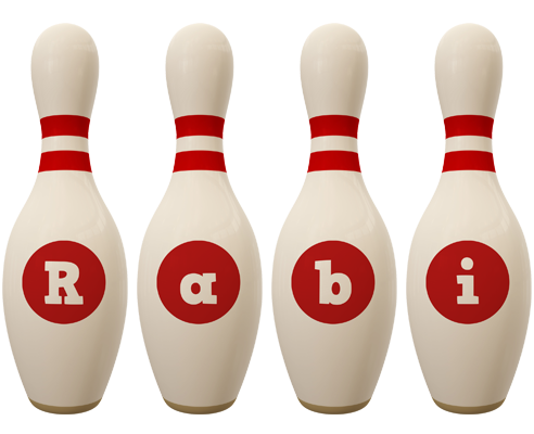 Rabi bowling-pin logo