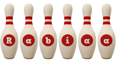 Rabiaa bowling-pin logo