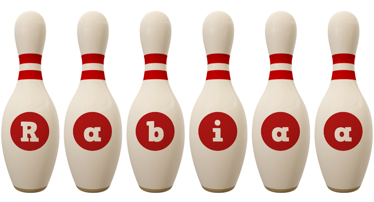 Rabiaa bowling-pin logo