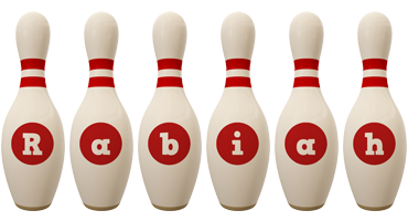 Rabiah bowling-pin logo