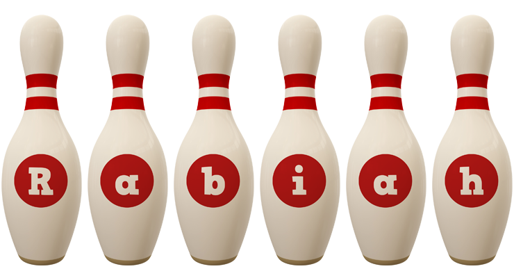 Rabiah bowling-pin logo