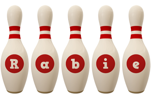 Rabie bowling-pin logo