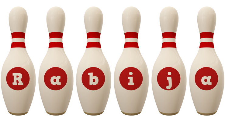 Rabija bowling-pin logo