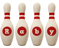 Raby bowling-pin logo