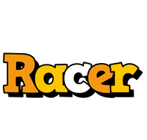 Racer cartoon logo