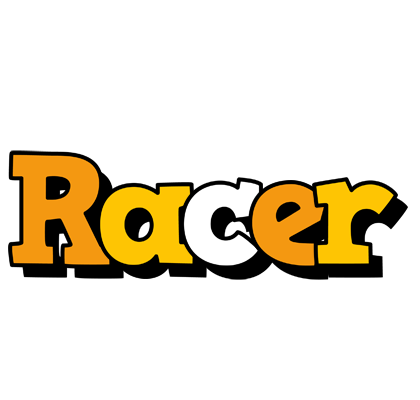 Racer cartoon logo
