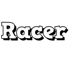 Racer snowing logo