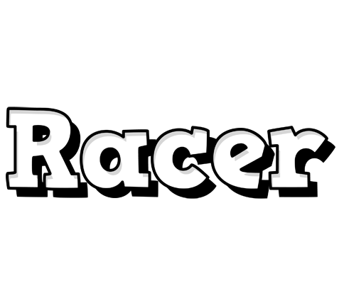 Racer snowing logo