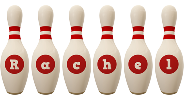 Rachel bowling-pin logo