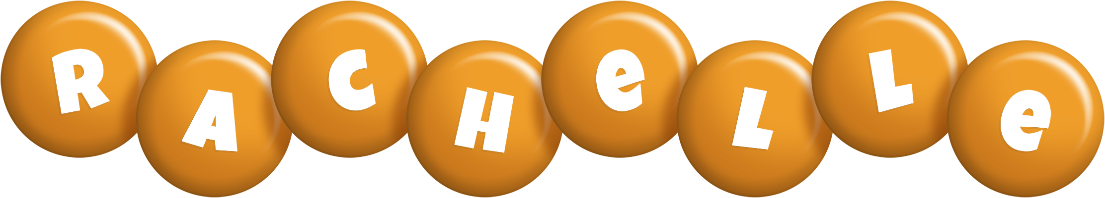 Rachelle candy-orange logo