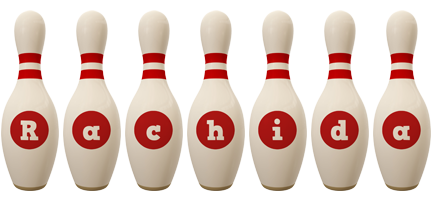 Rachida bowling-pin logo
