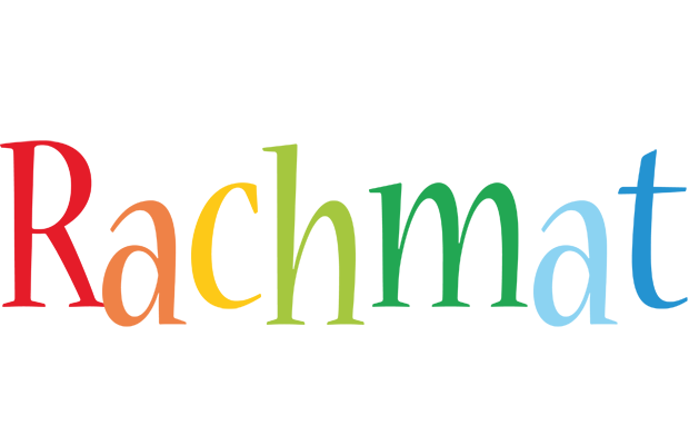 Rachmat birthday logo