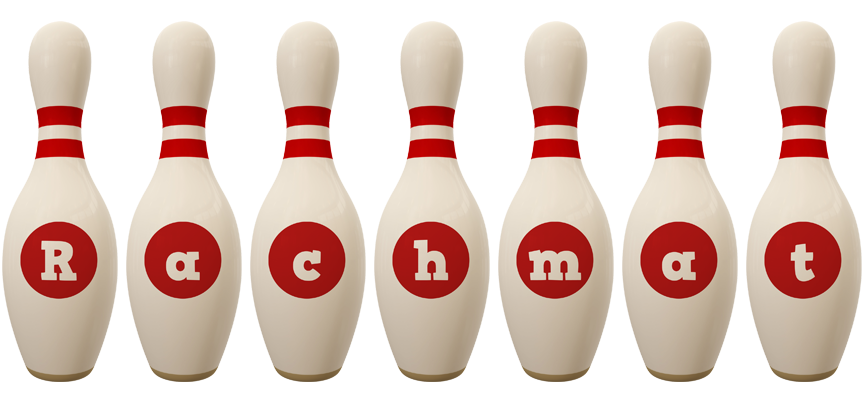 Rachmat bowling-pin logo