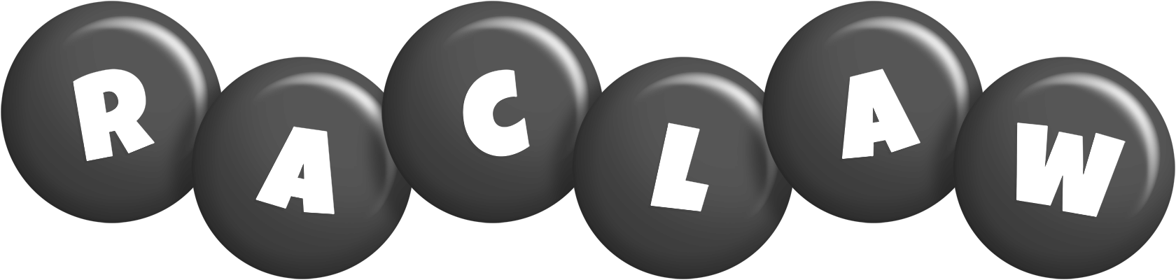 Raclaw candy-black logo