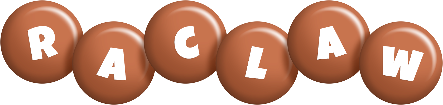 Raclaw candy-brown logo