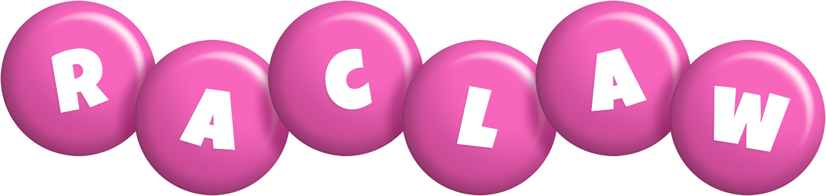 Raclaw candy-pink logo