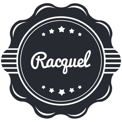 Racquel badge logo