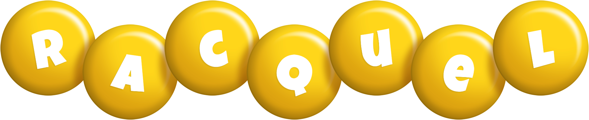 Racquel candy-yellow logo