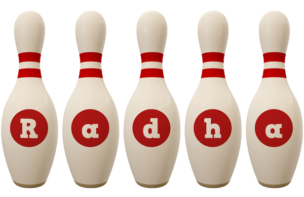 Radha bowling-pin logo