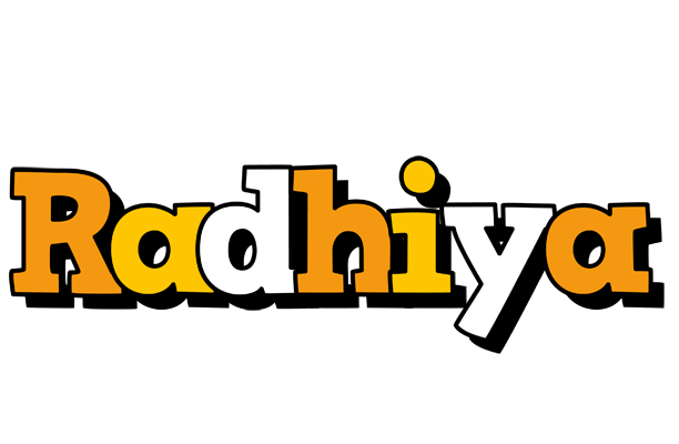 Radhiya cartoon logo