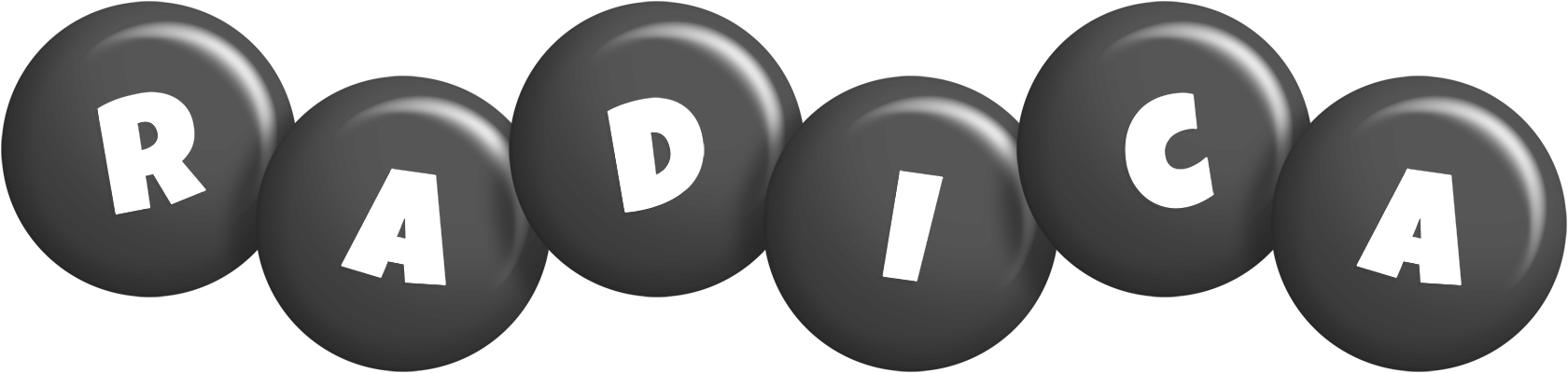 Radica candy-black logo