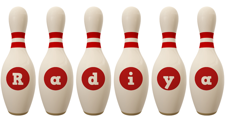 Radiya bowling-pin logo