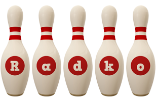 Radko bowling-pin logo