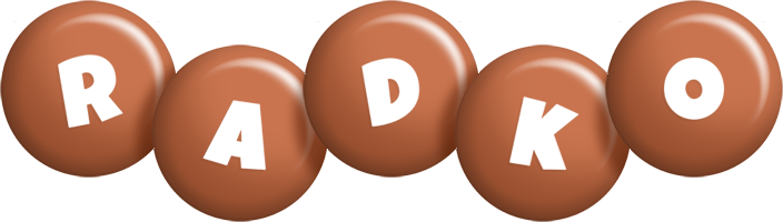 Radko candy-brown logo