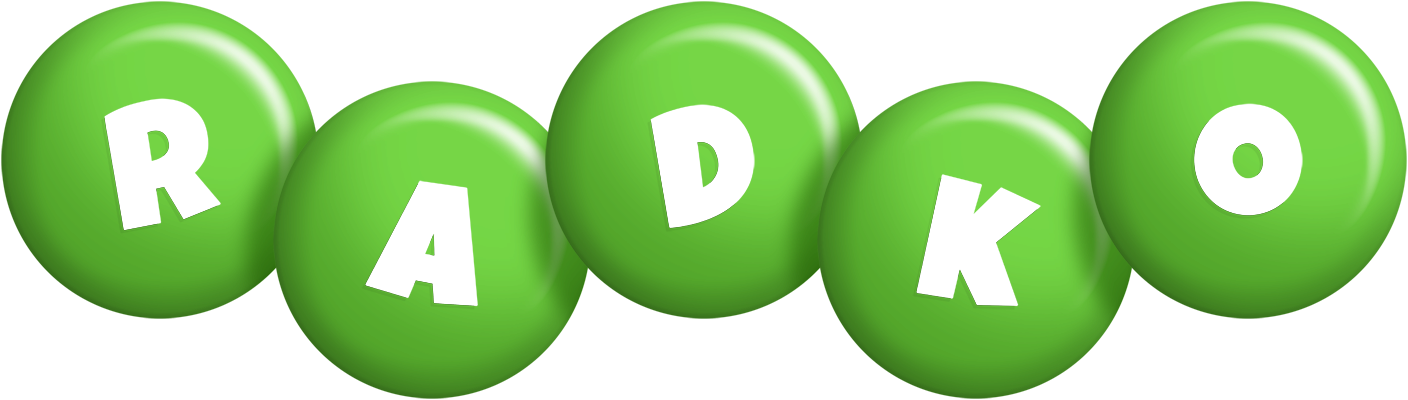 Radko candy-green logo