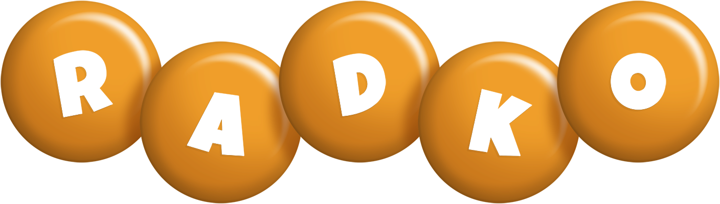 Radko candy-orange logo