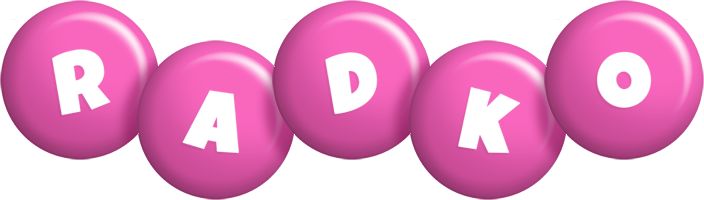 Radko candy-pink logo